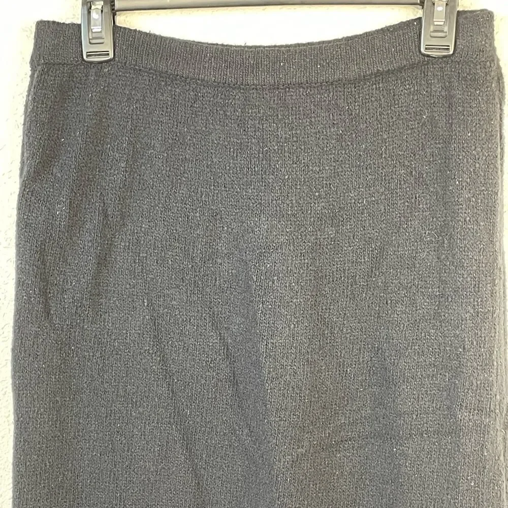 Vintage Raoul Womens Silk/Angora Black Midi Skirt Size M